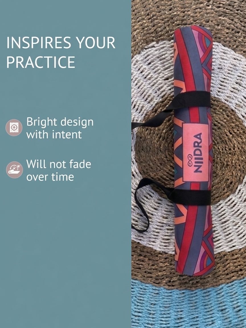 Happiness mandala yoga mat