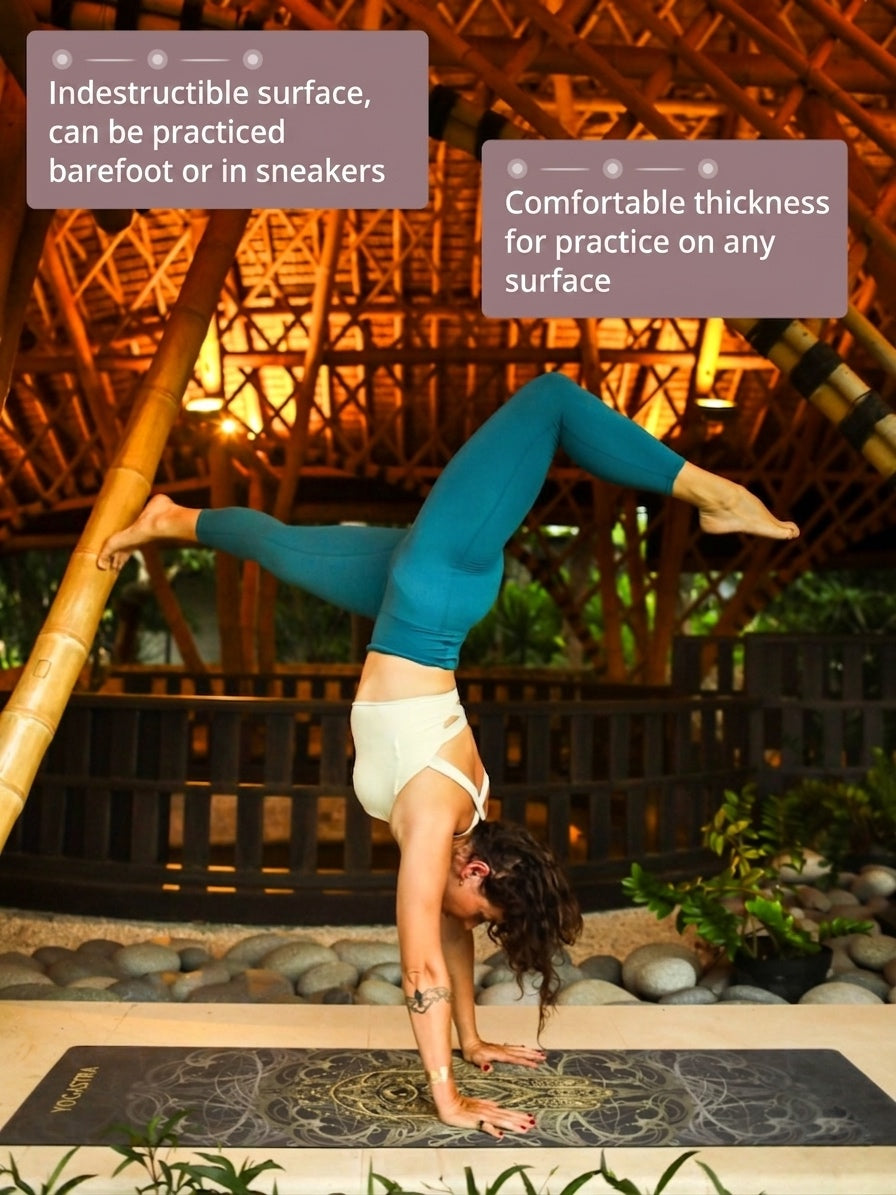 Hamsa hand yoga mat