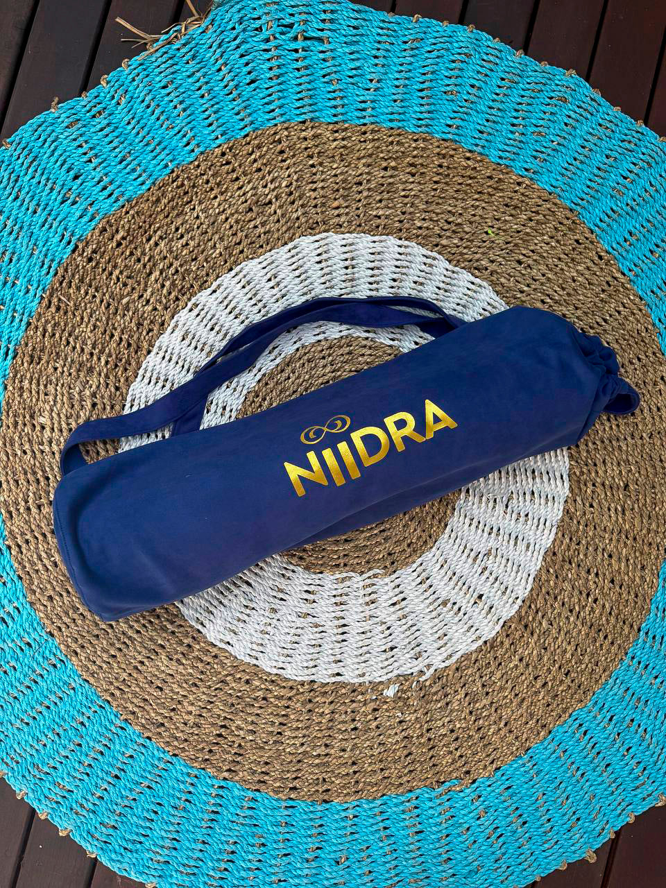 Dark blue yoga mat cover