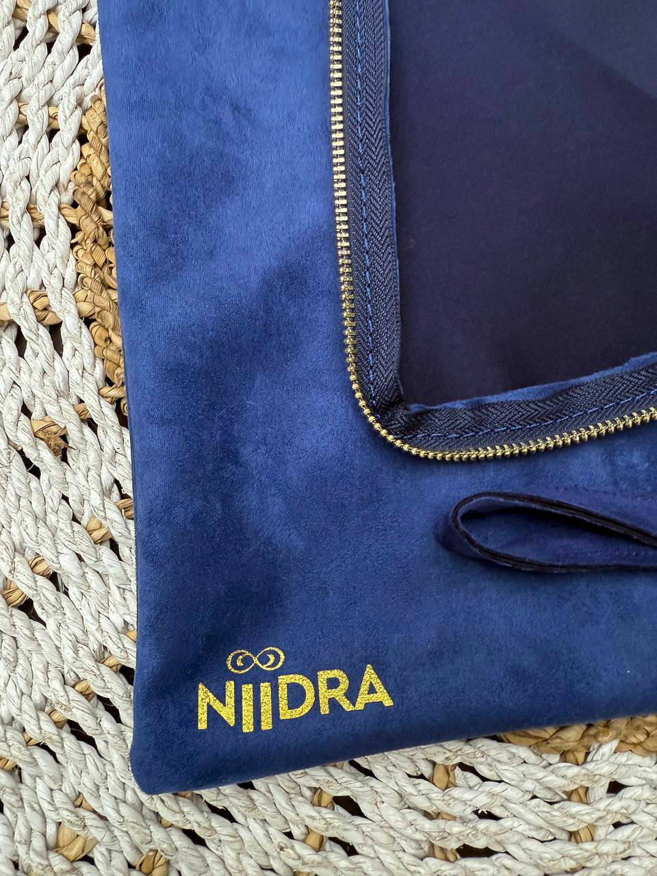Folder cover for travel mat blue