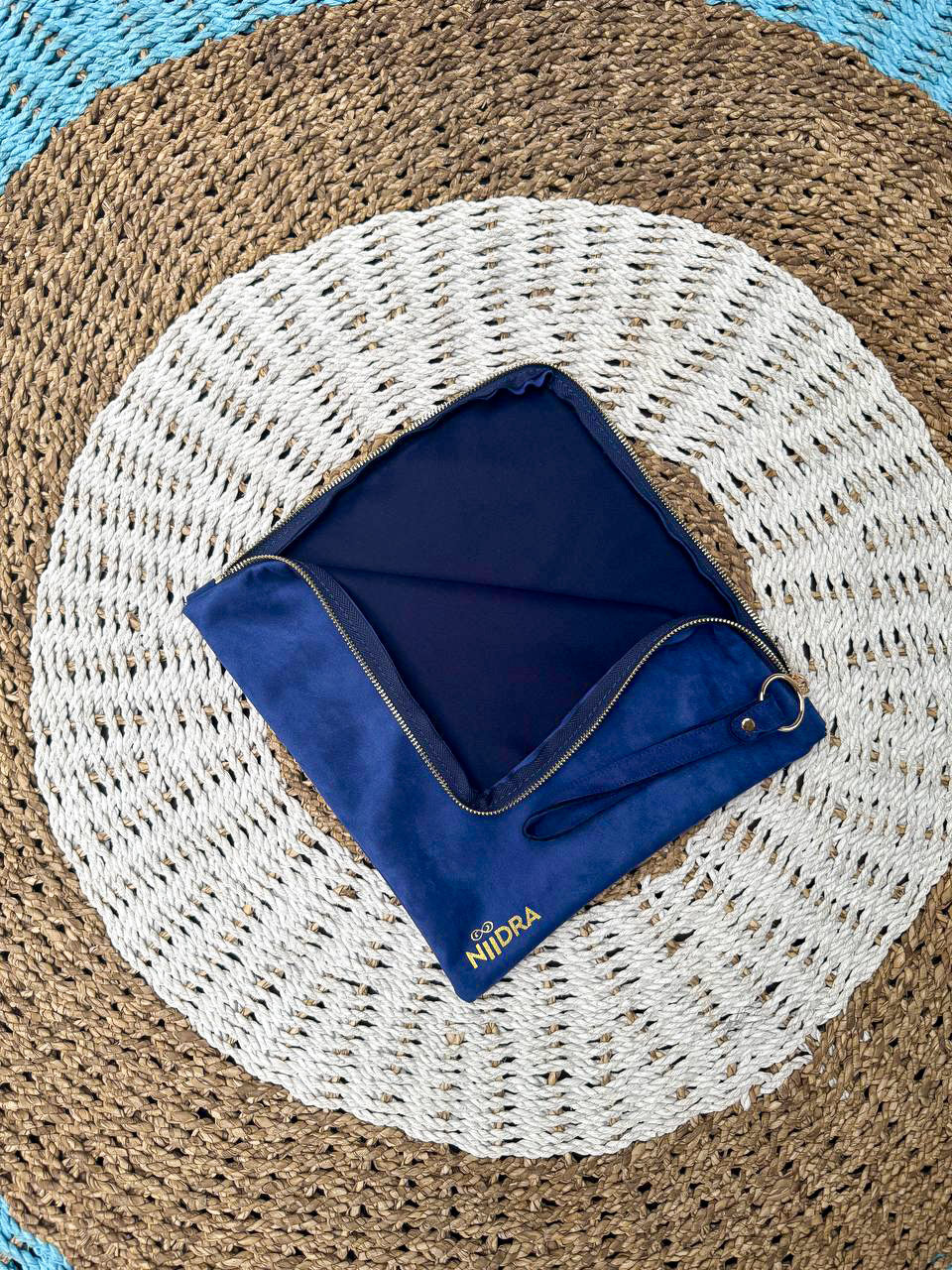 Folder cover for travel mat blue