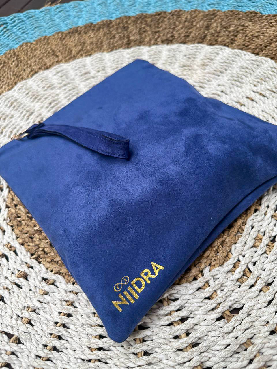 Folder cover for travel mat blue