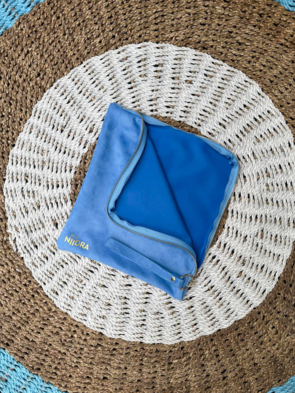 Folder cover for travel mat turquoise