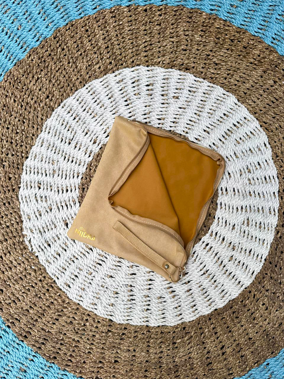 Folder cover for travel mat mustard
