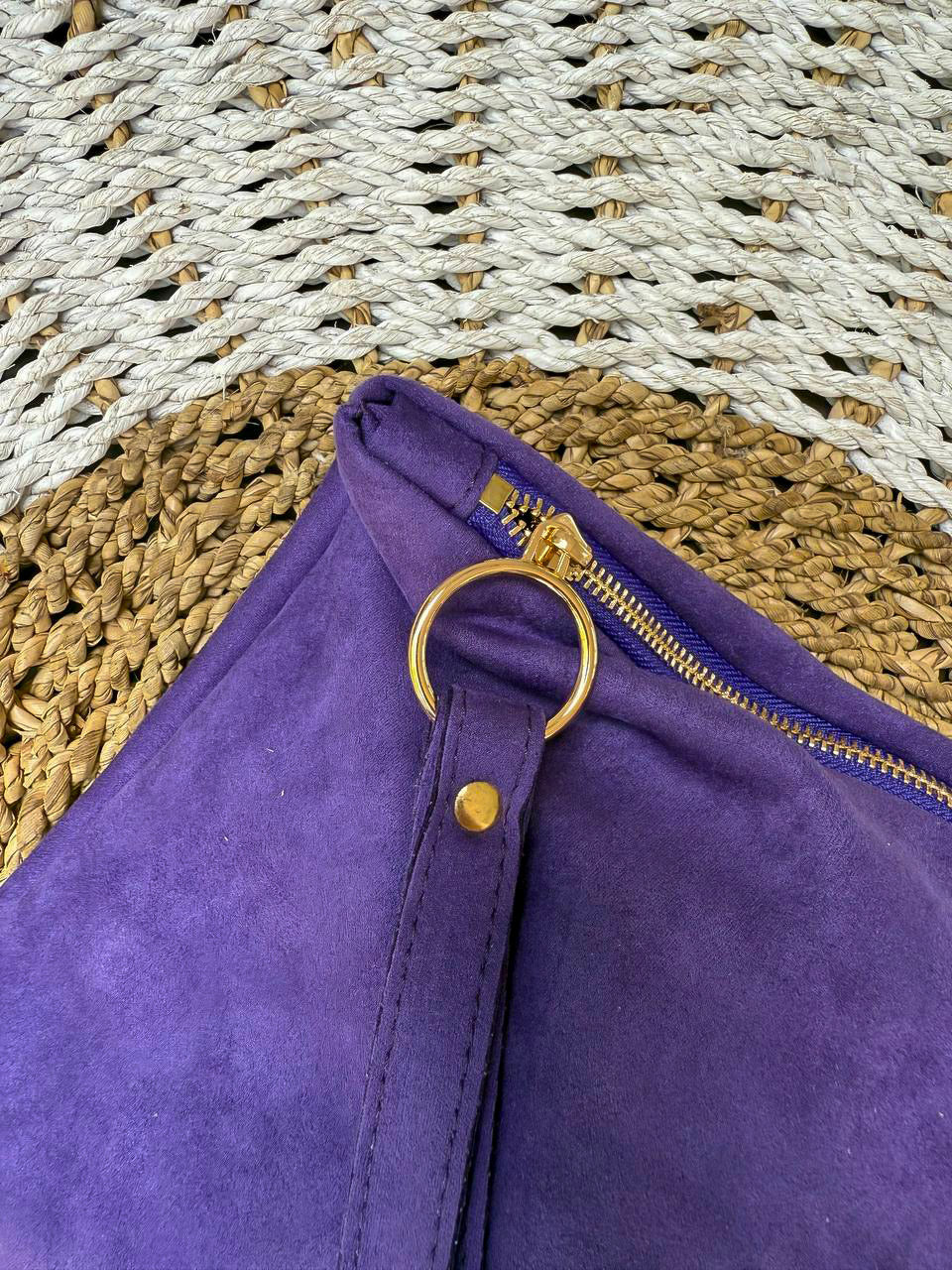 Folder cover for travel mat purple