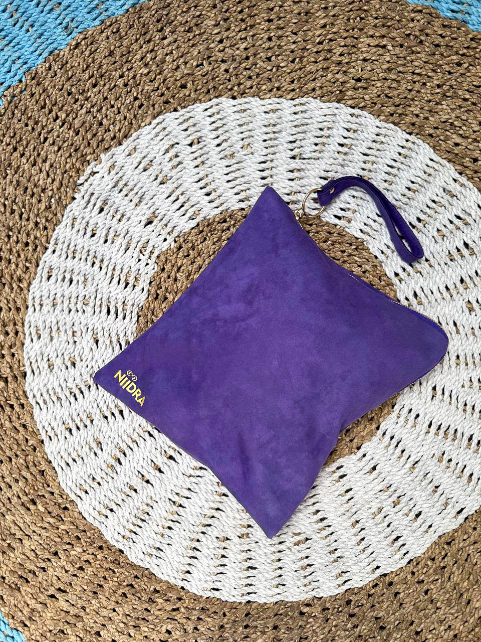 Folder cover for travel mat purple