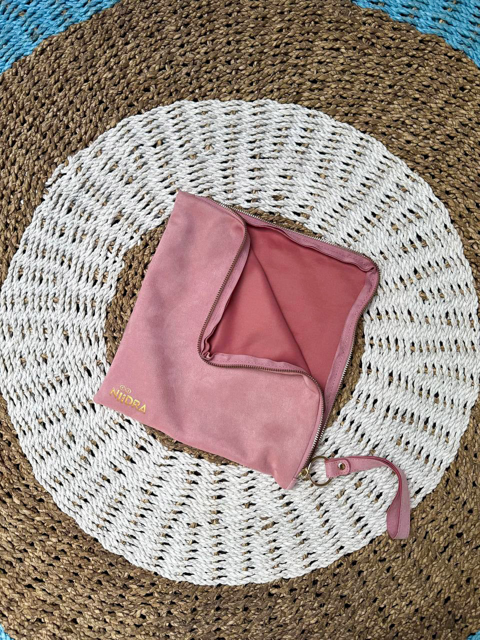 Folder cover for travel mat baby pink