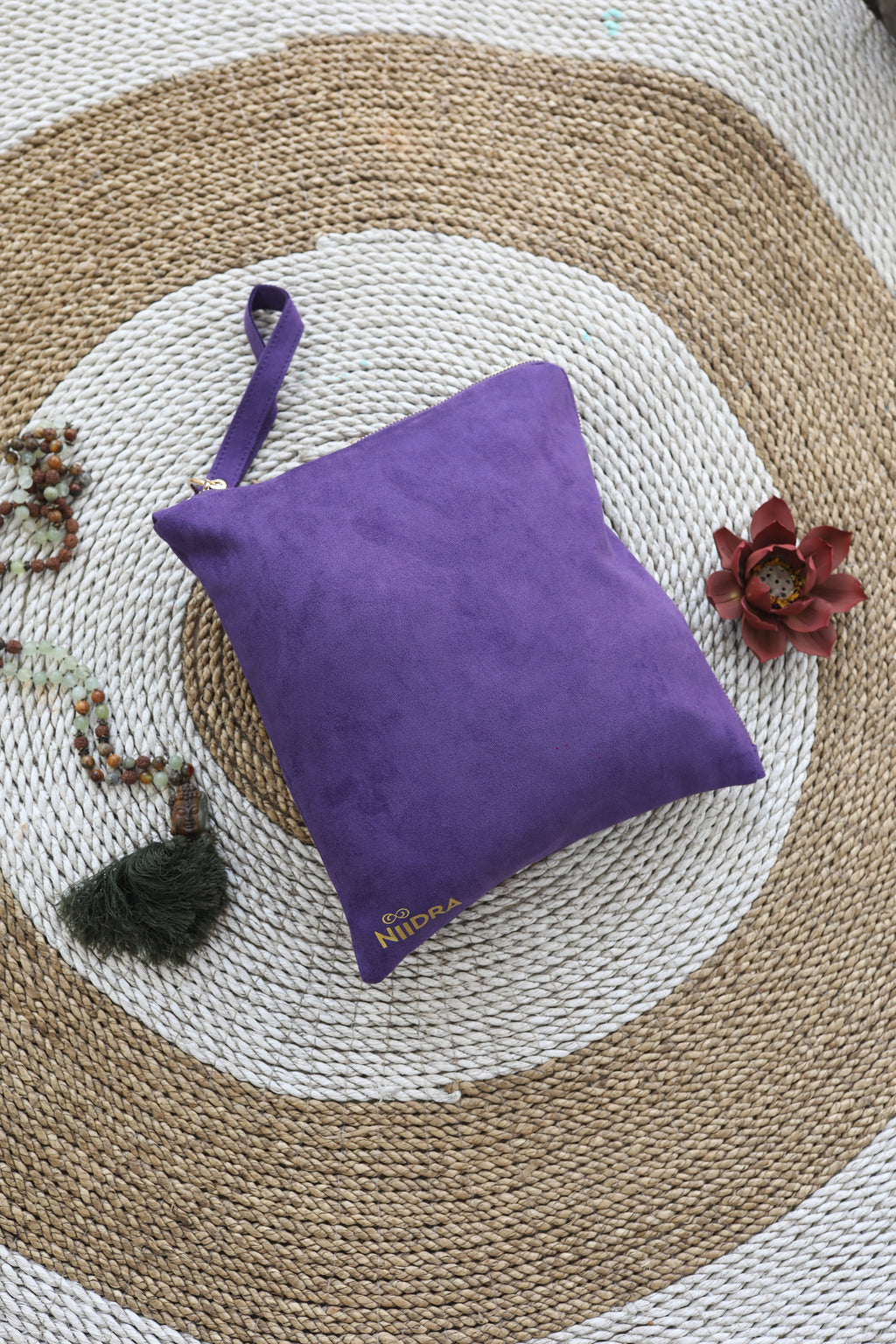 Folder cover for travel mat purple