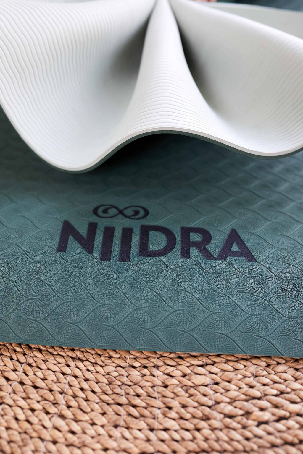 Matras yoga hijau Natal Lavender dasar
