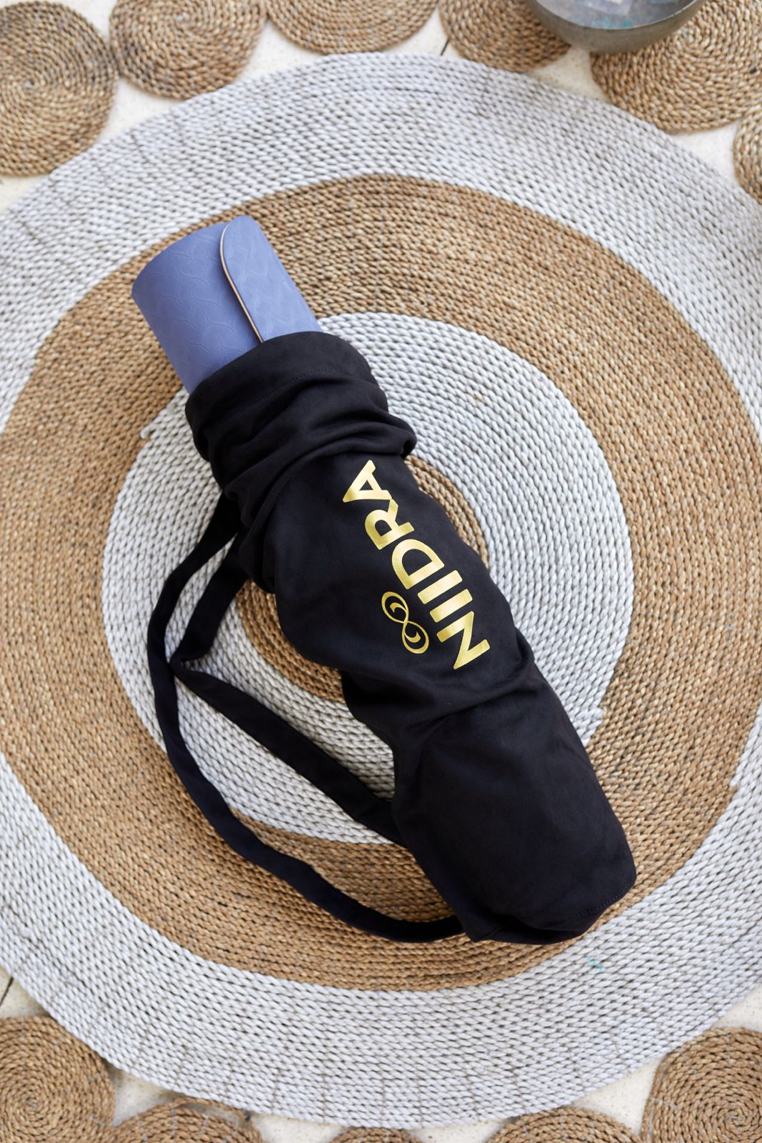 Black yoga mat cover