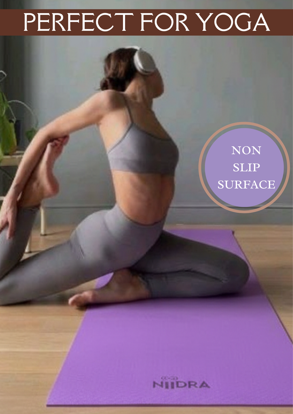 Basic purple yoga mat