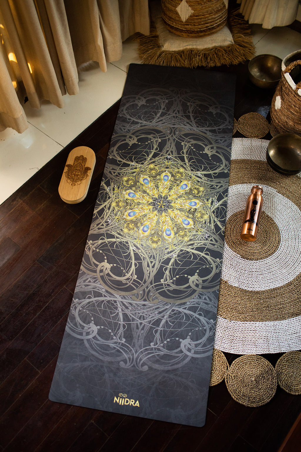 Peacock yoga mat