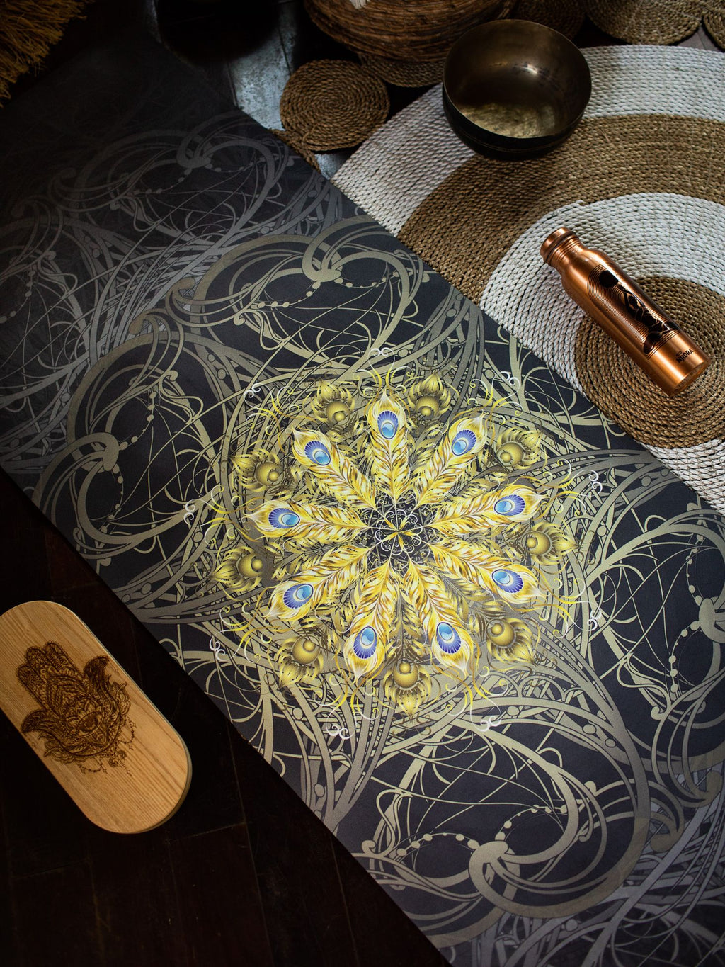 Peacock yoga mat