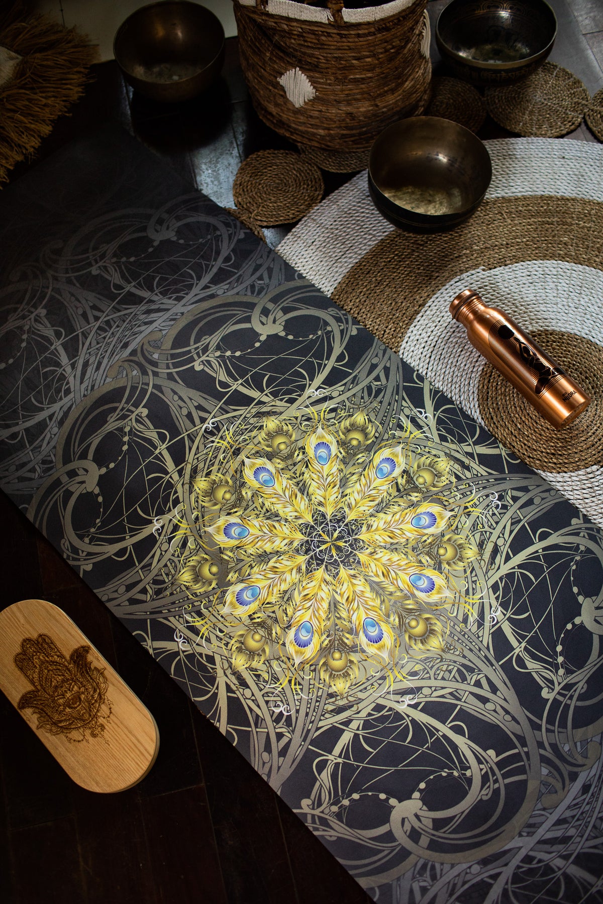 Peacock yoga mat