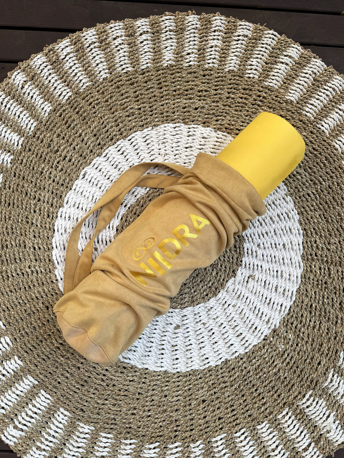 Mustard yoga mat cover