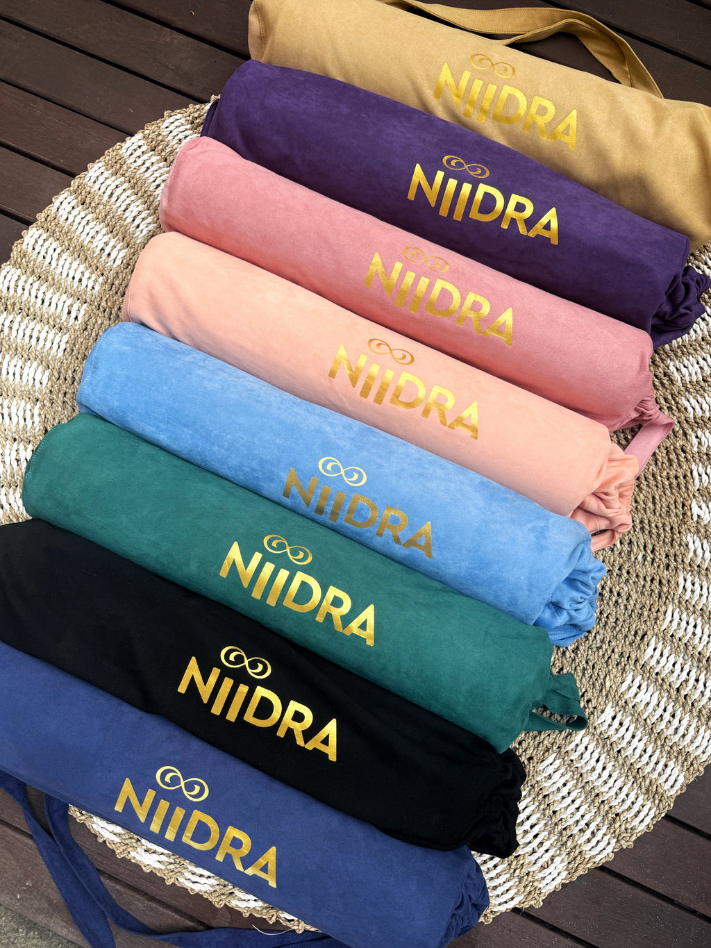 Mustard yoga mat cover