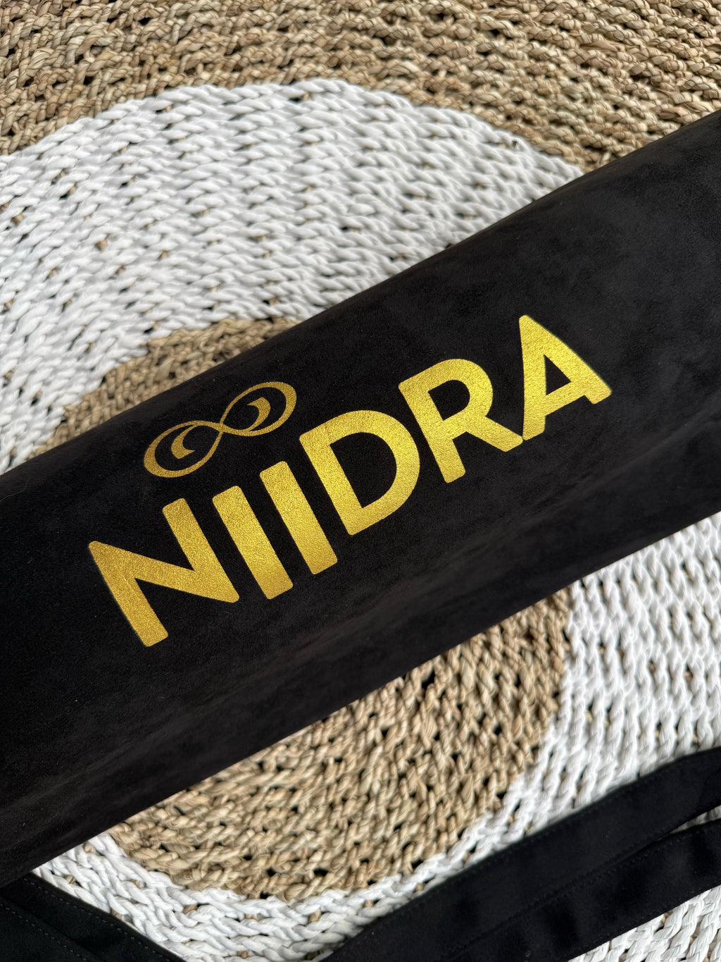 Black yoga mat cover