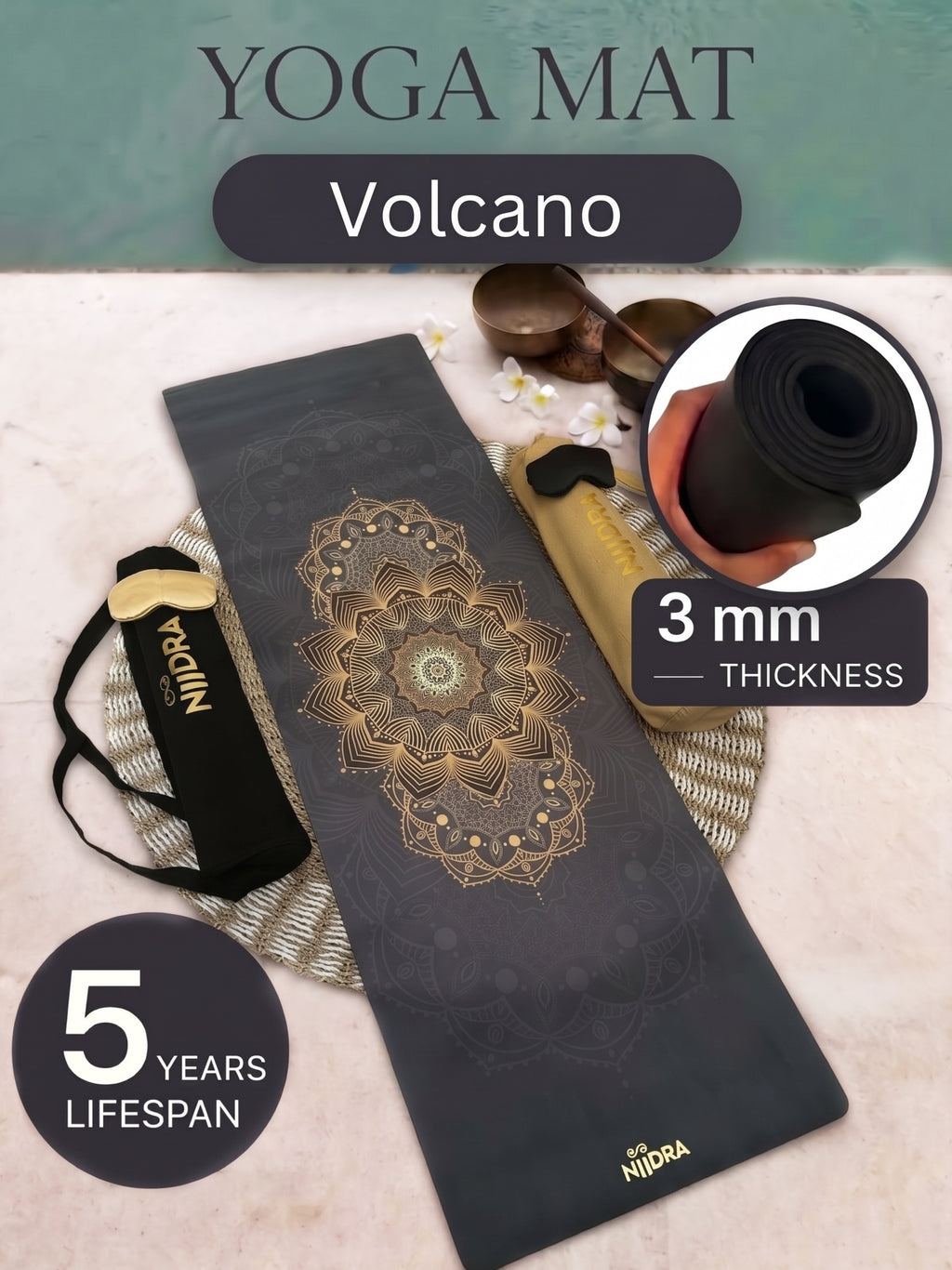 Volcano yoga mat