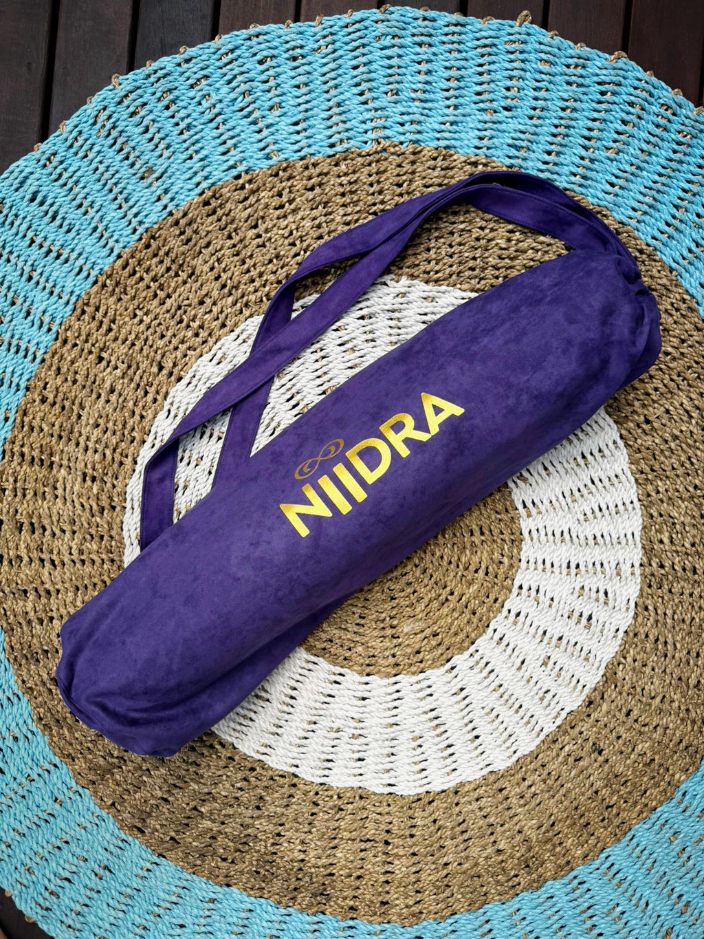 Purple yoga mat cover