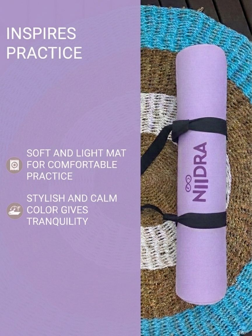 Basic purple-grey yoga mat