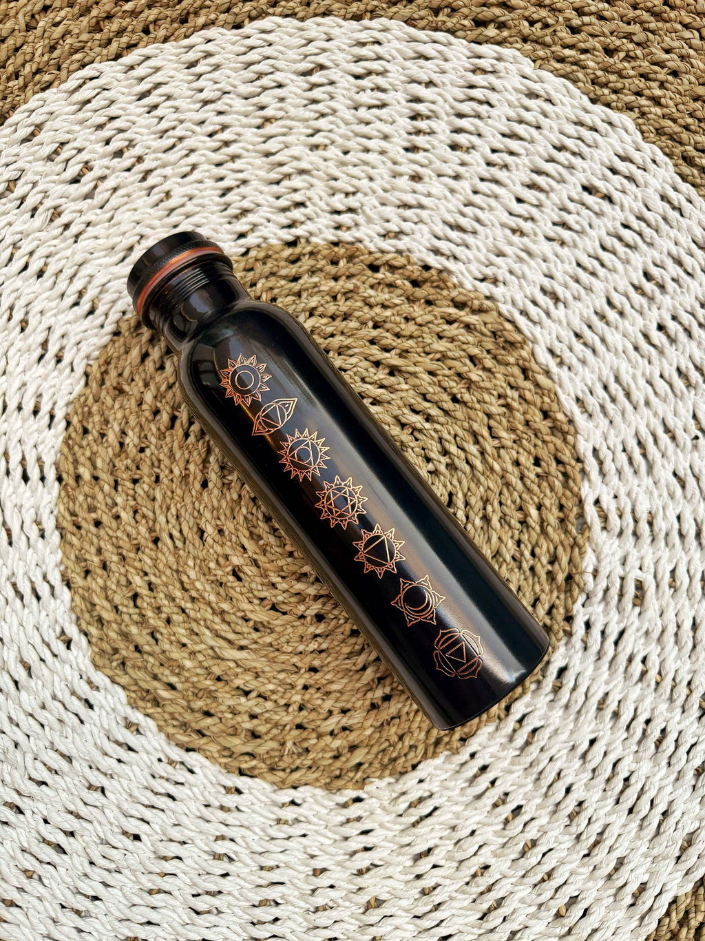 Black chakra pure copper bottle