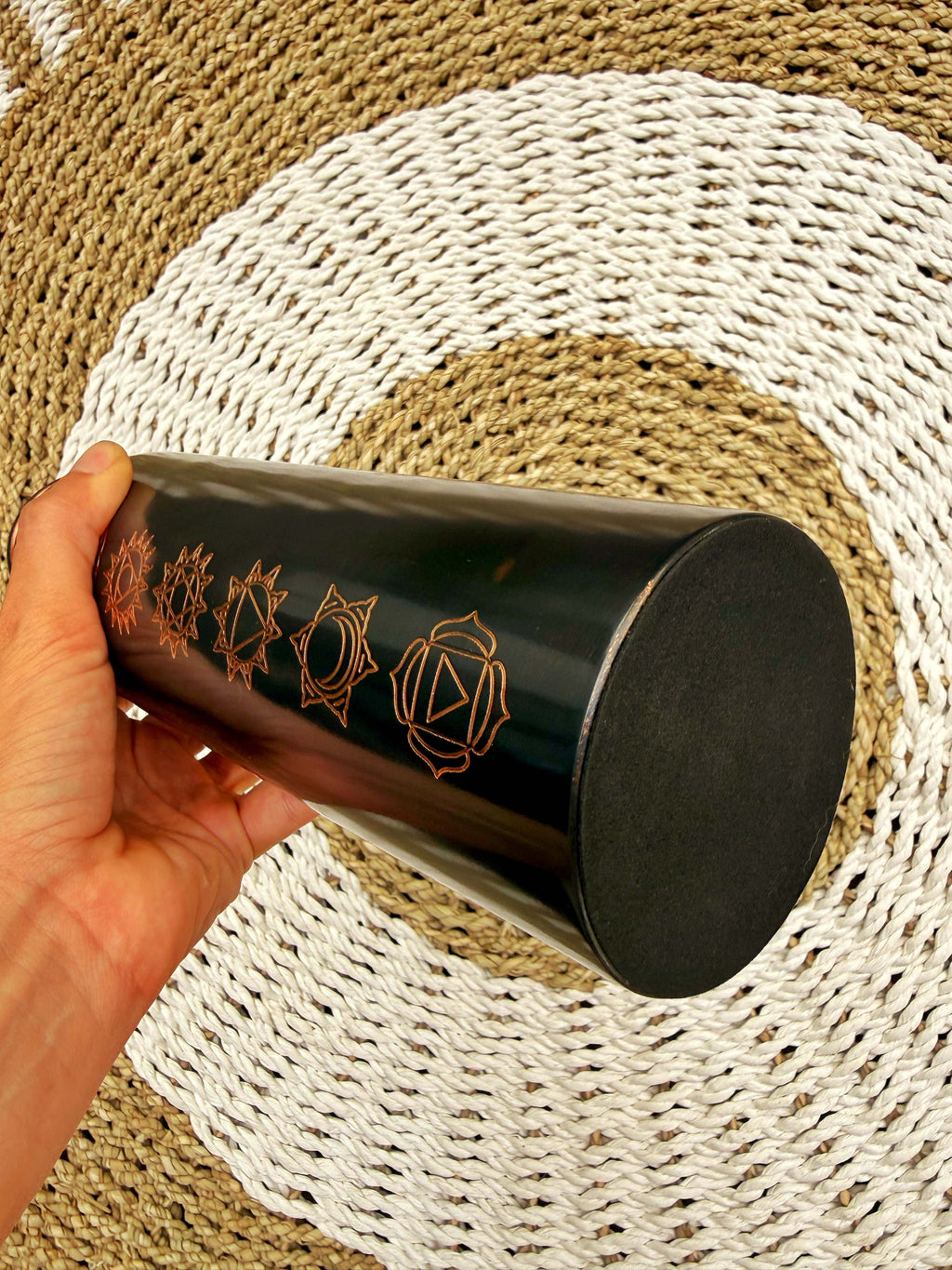 Black chakra pure copper bottle