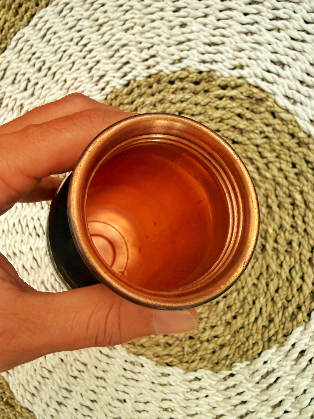 Black chakra pure copper bottle
