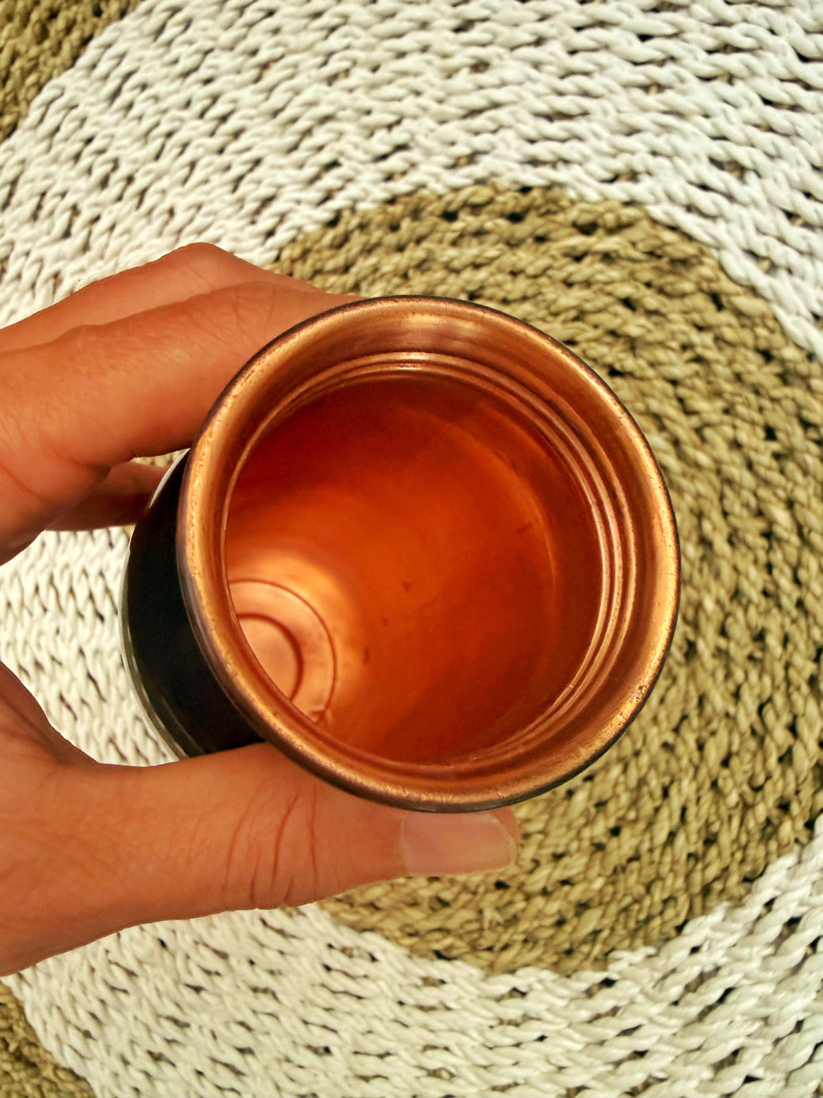 Black chakra pure copper bottle
