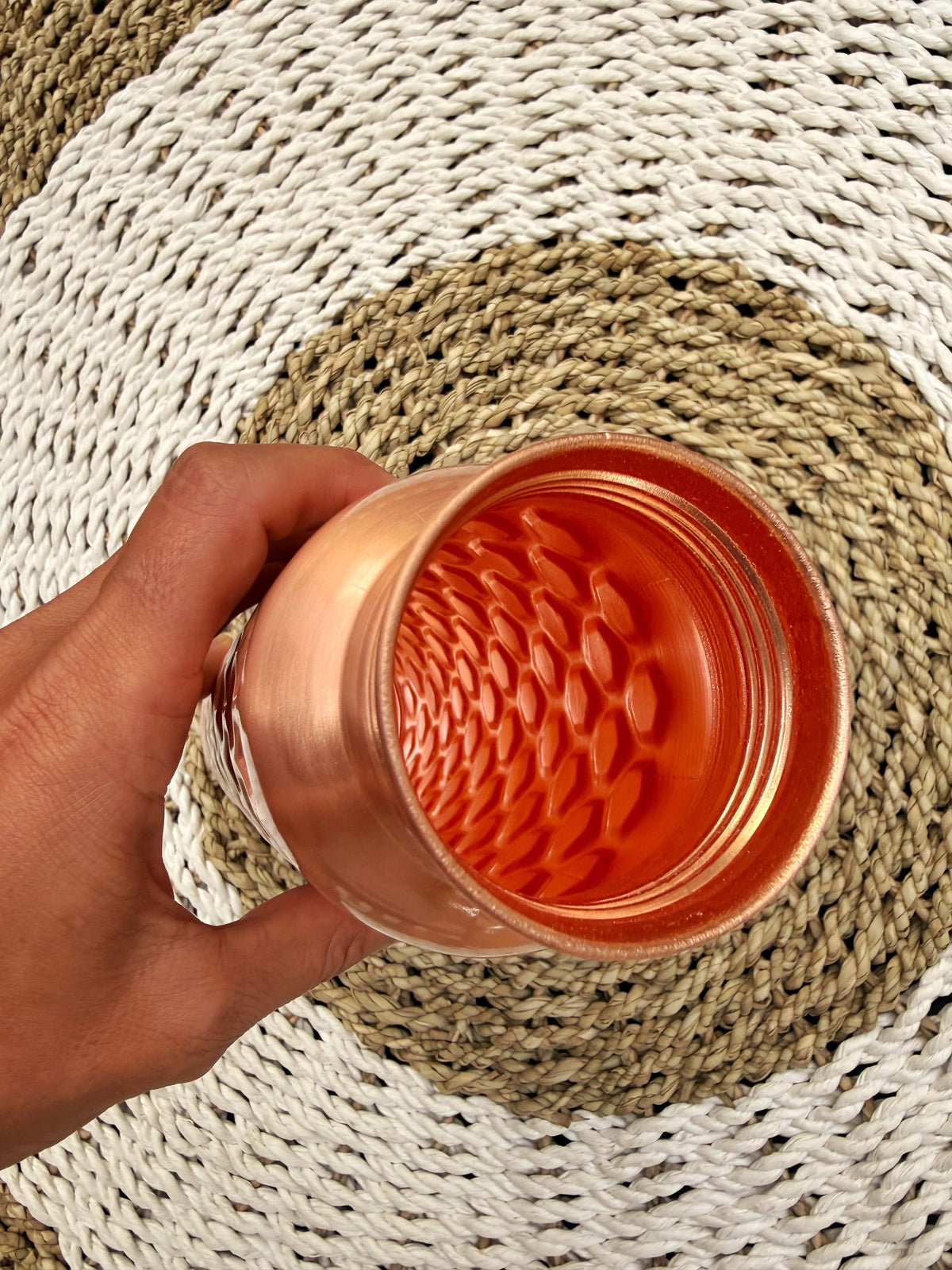 Honeycomb pure copper bottle