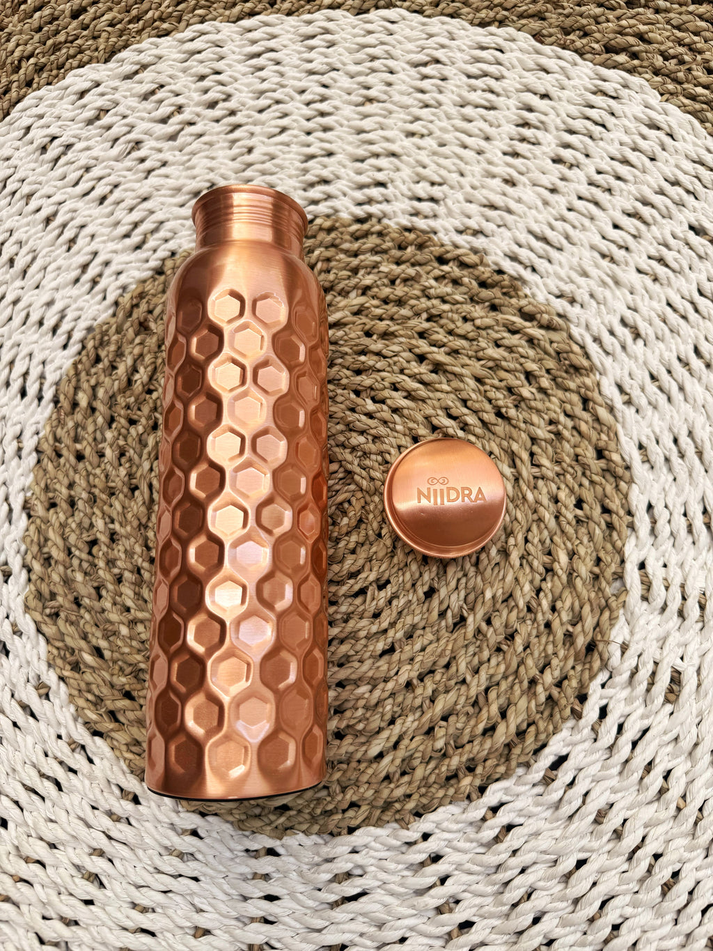 Honeycomb pure copper bottle
