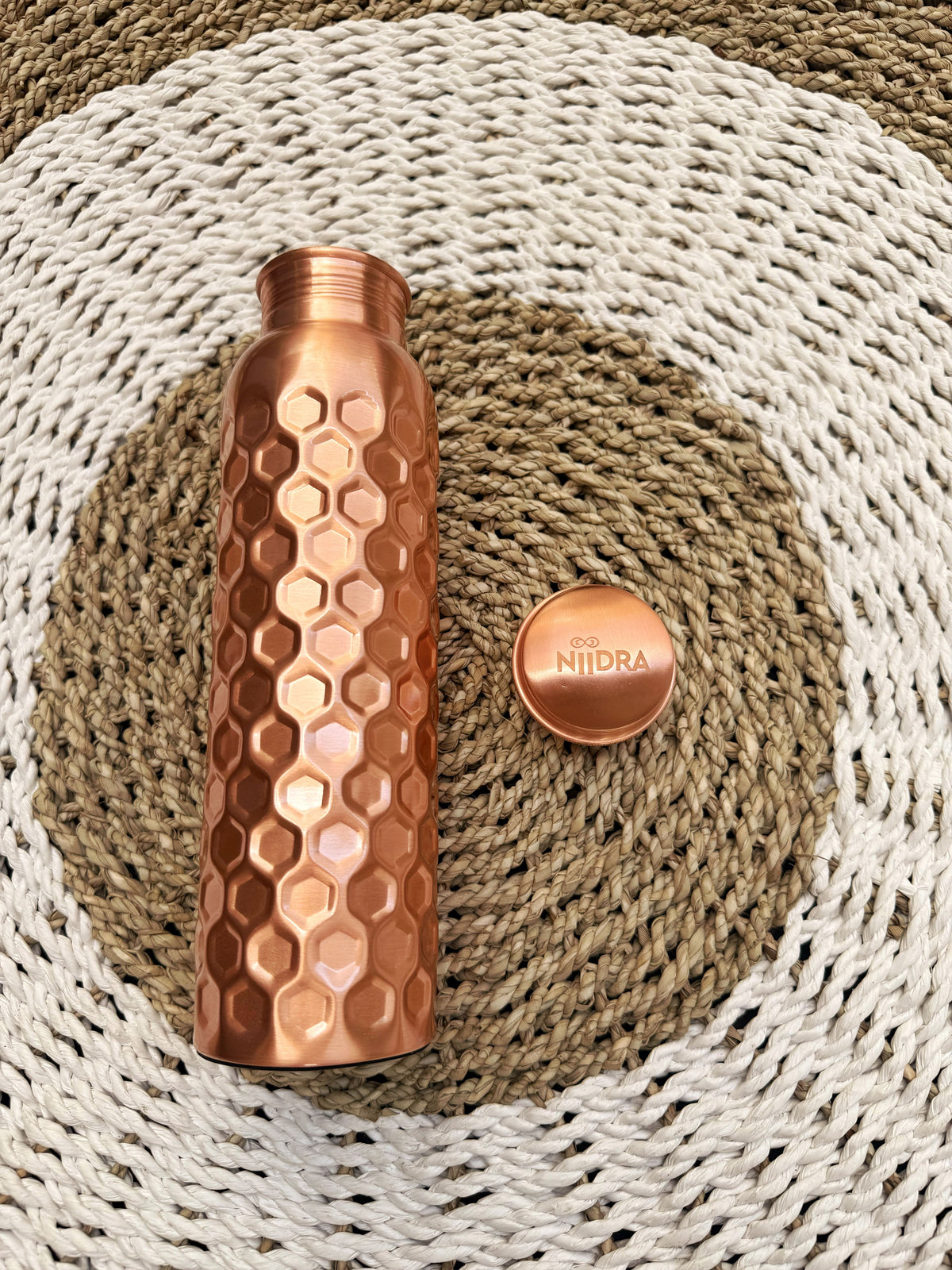 Honeycomb pure copper bottle