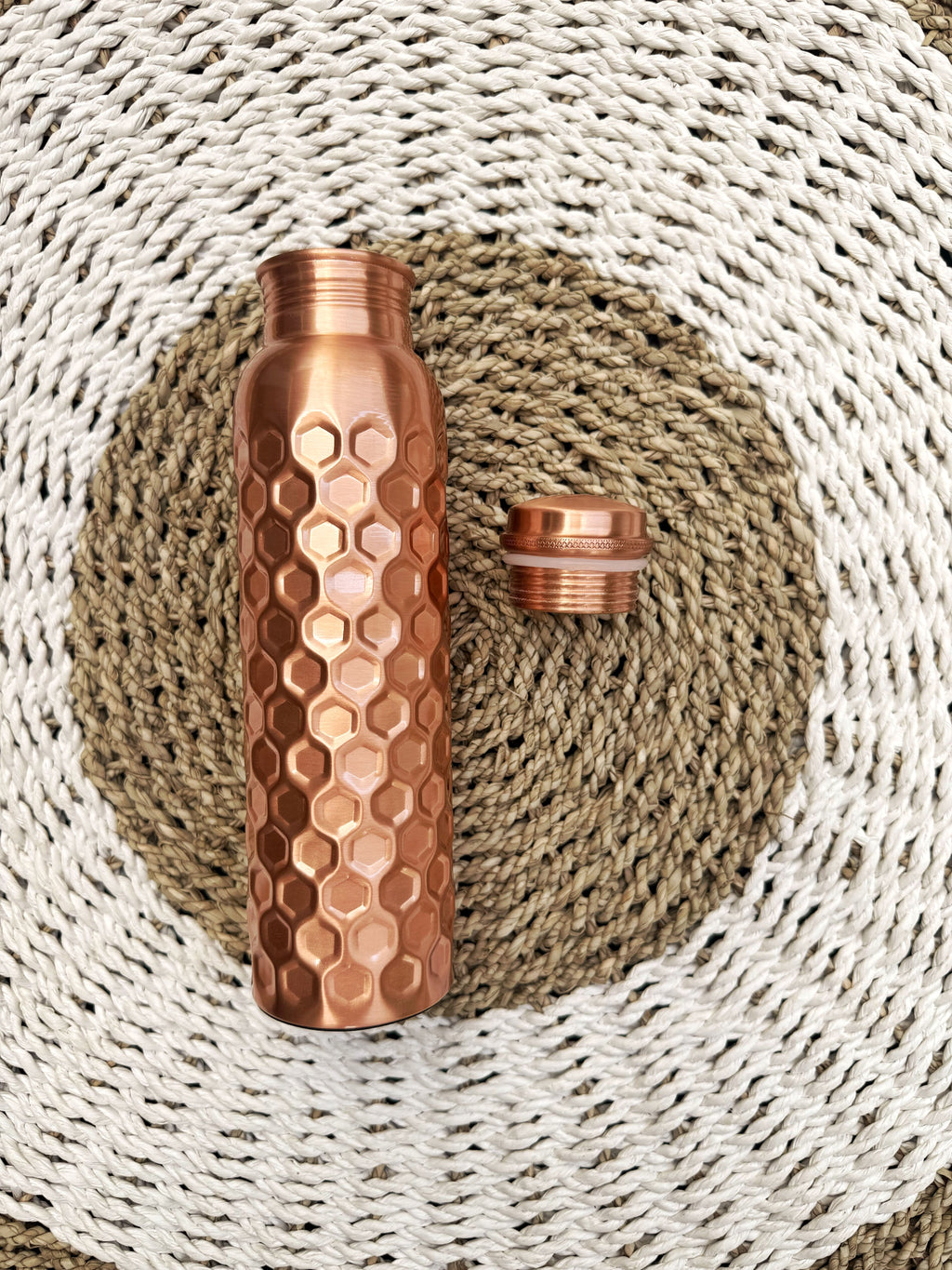 Honeycomb pure copper bottle
