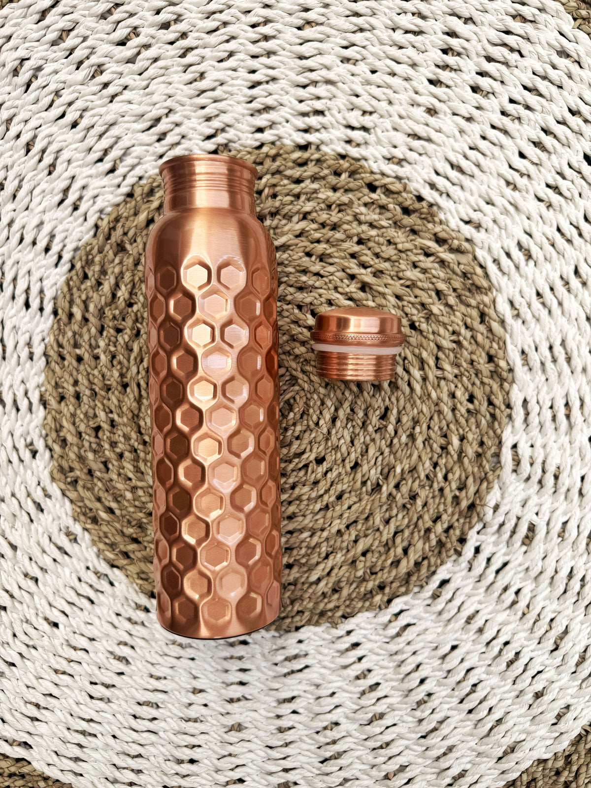 Honeycomb pure copper bottle