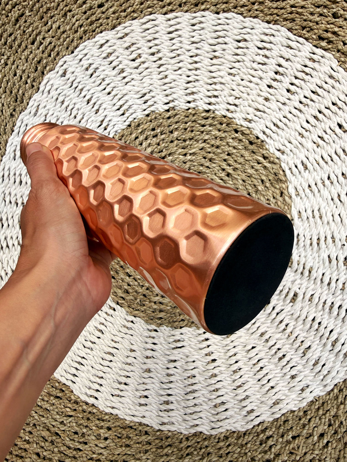 Honeycomb pure copper bottle