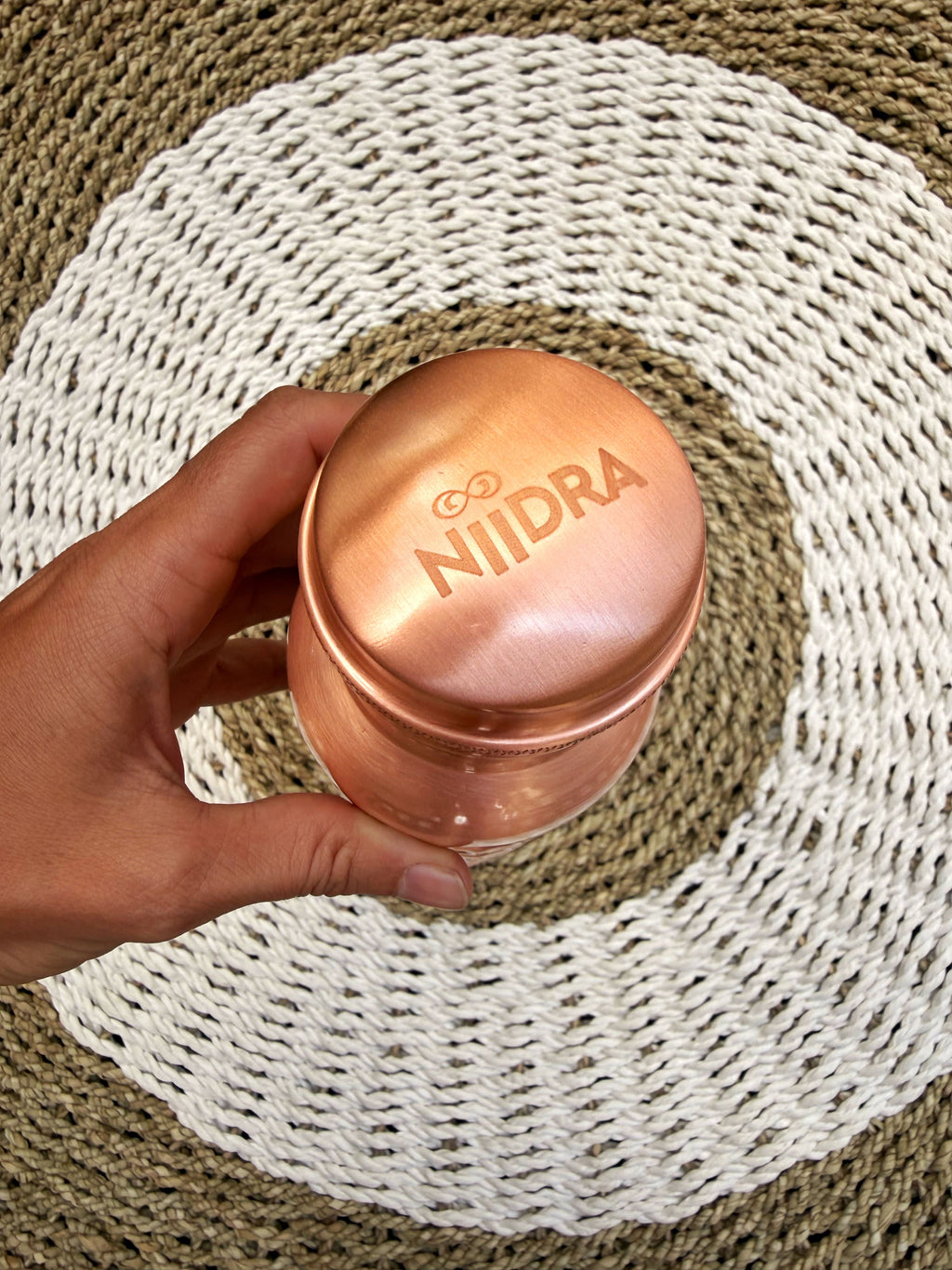 Honeycomb pure copper bottle