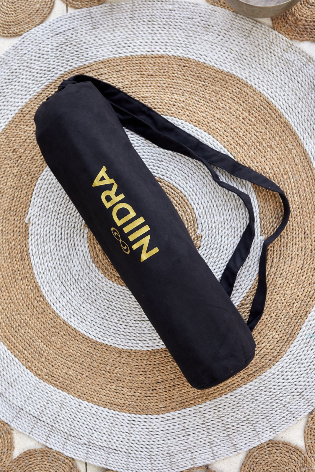 Black yoga mat cover