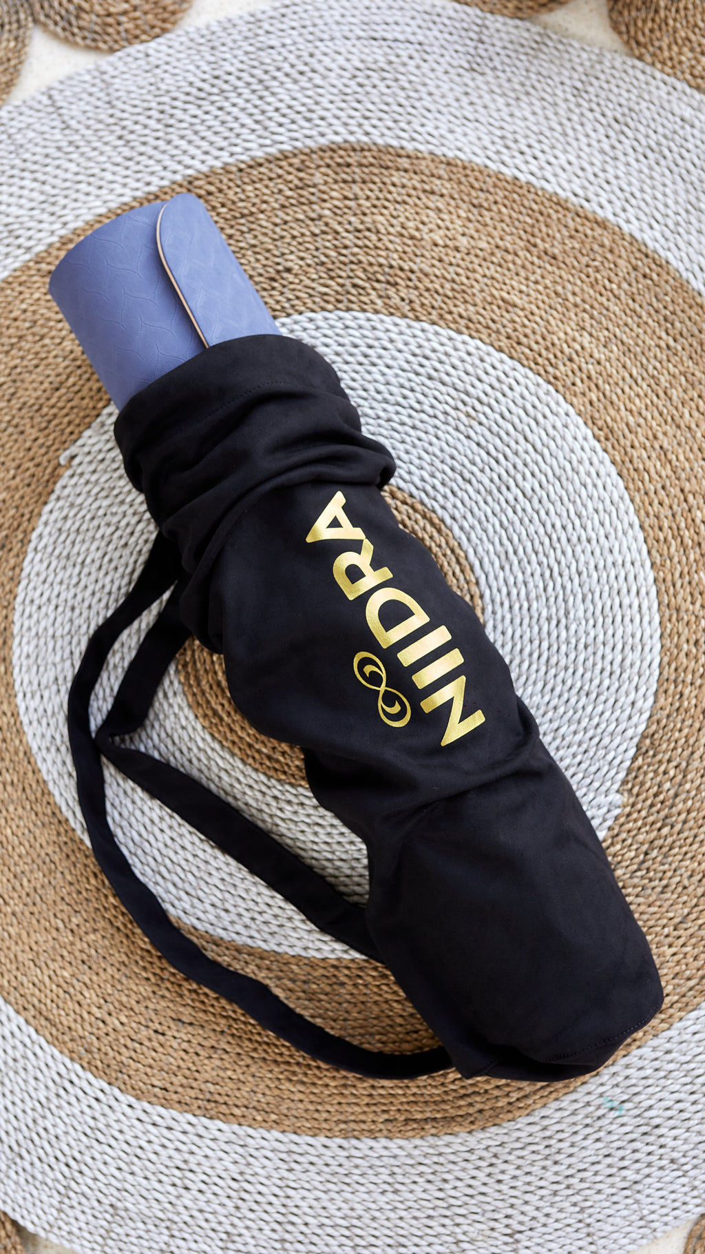Black yoga mat cover