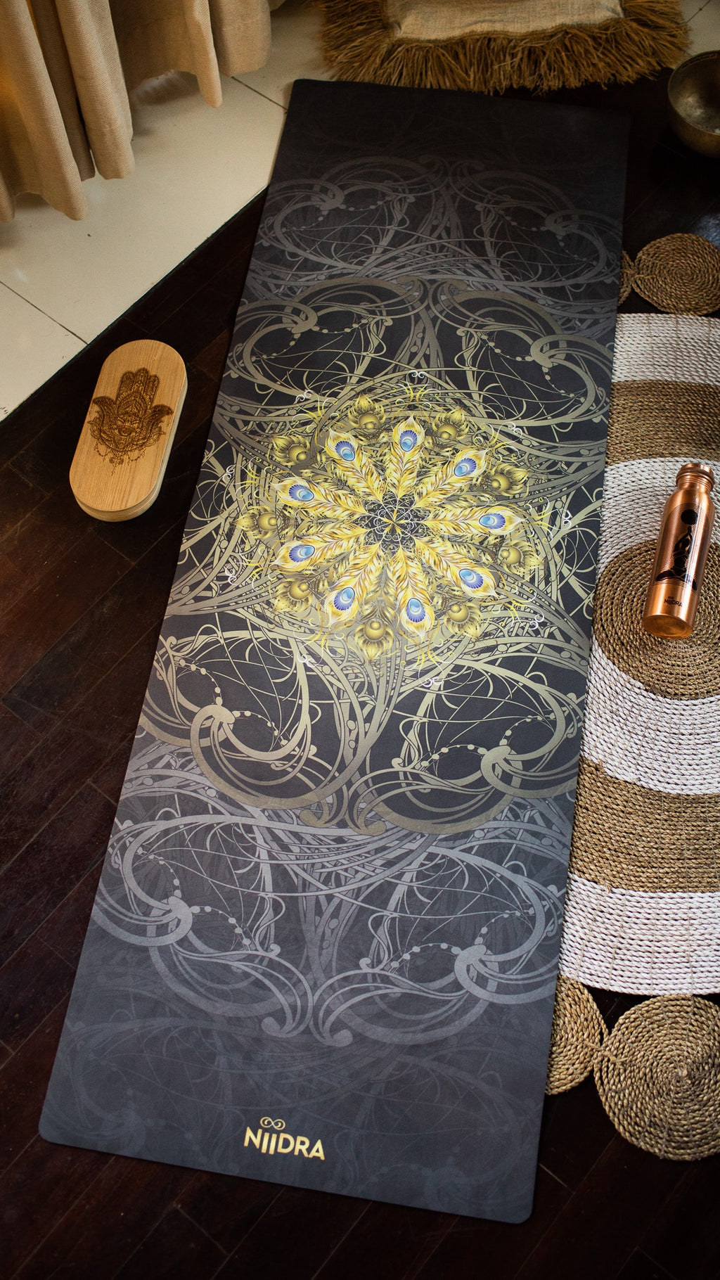 Peacock yoga mat