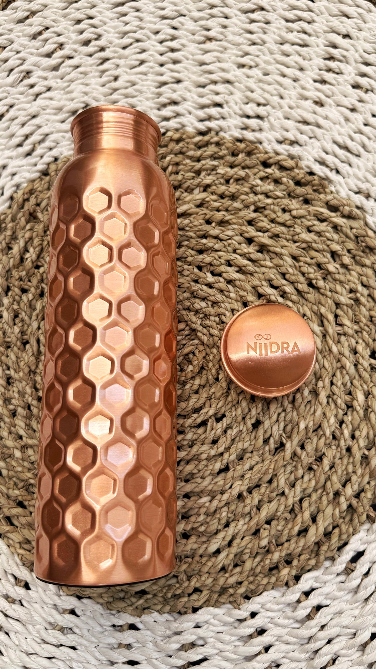 Honeycomb pure copper bottle