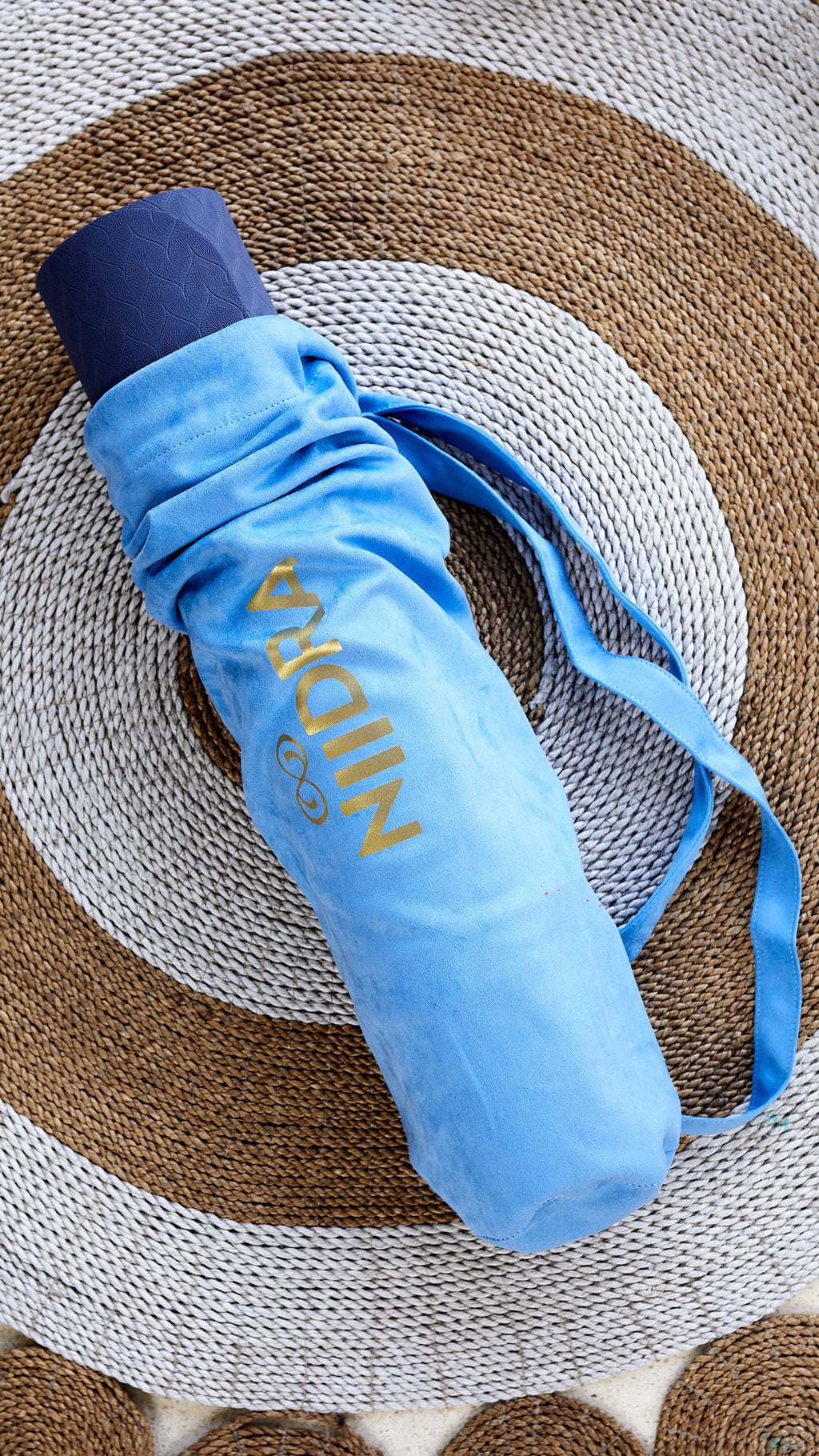 Turquoise yoga mat cover