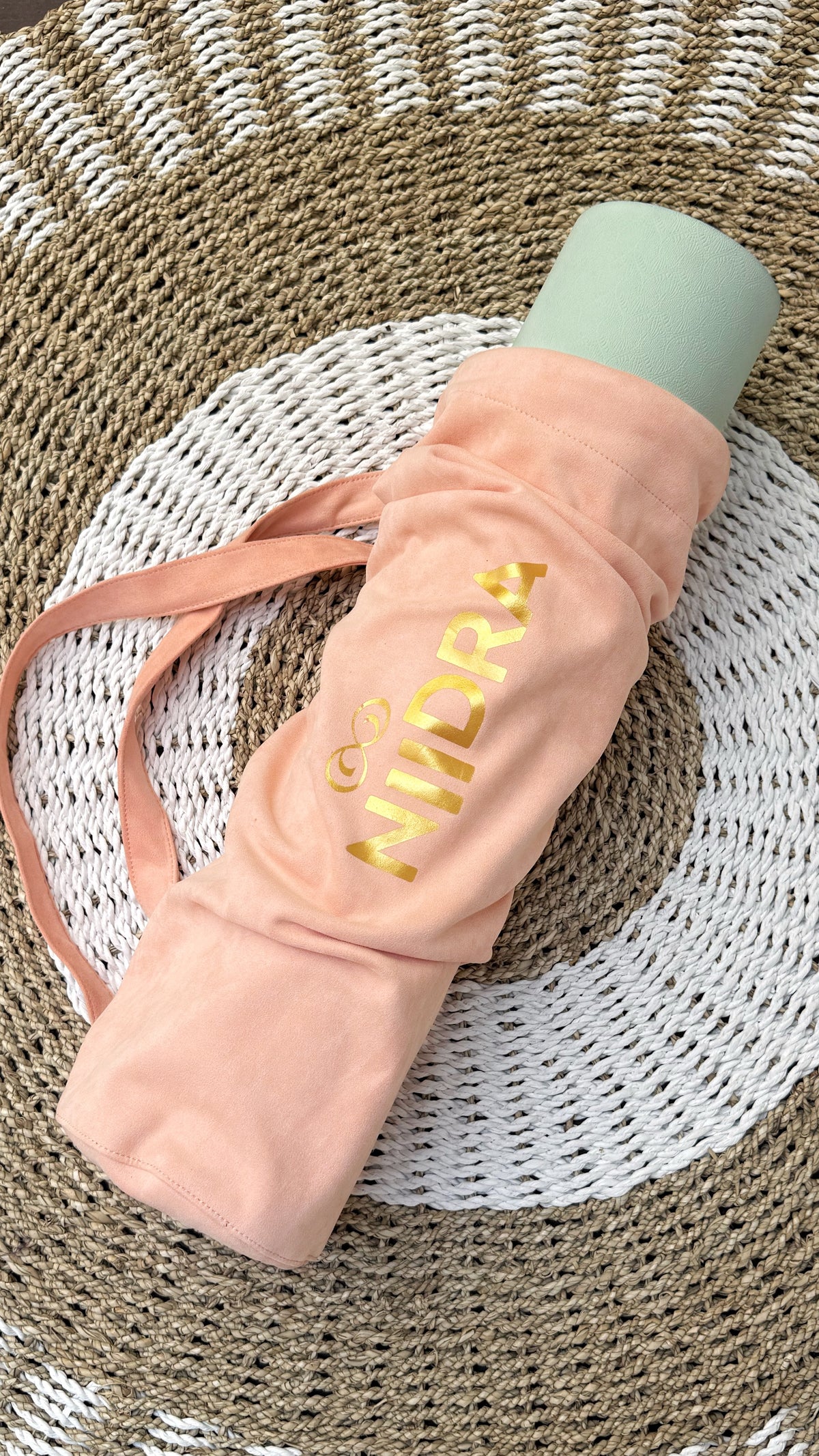 Peach yoga mat cover