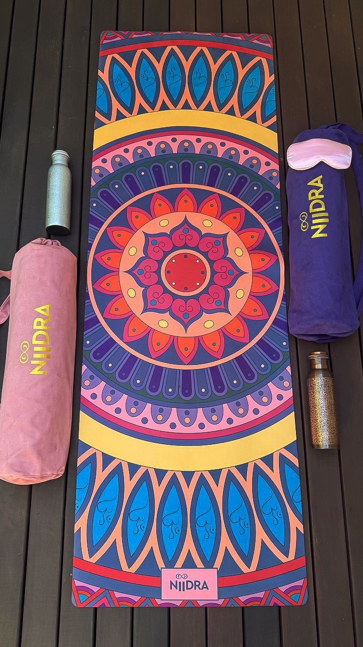 Happiness mandala yoga mat