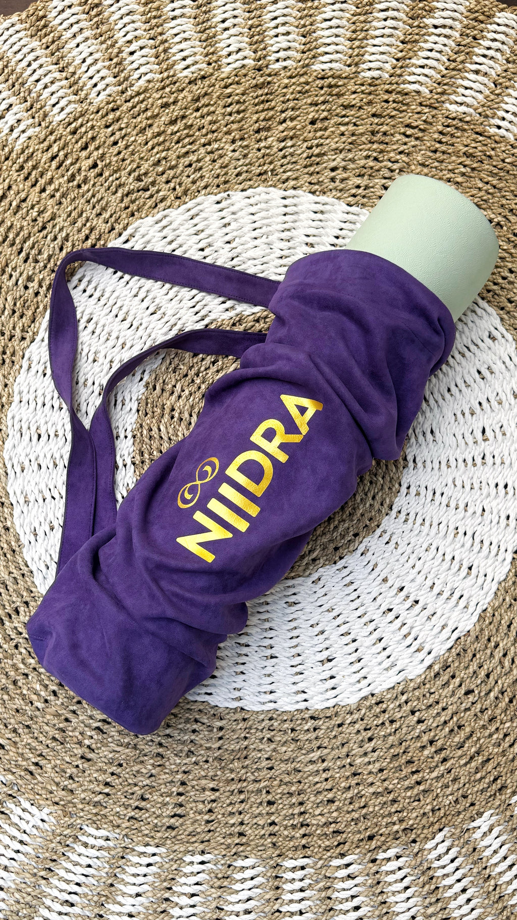 Purple yoga mat cover