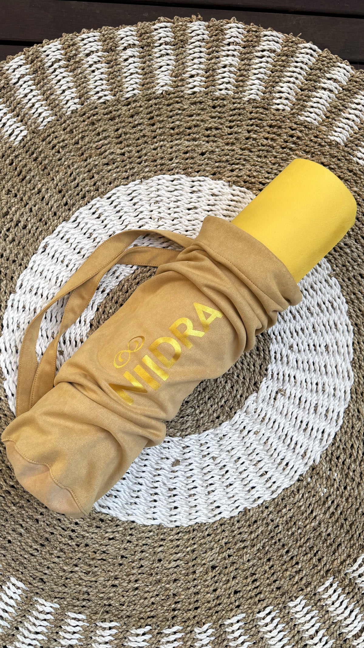 Mustard yoga mat cover