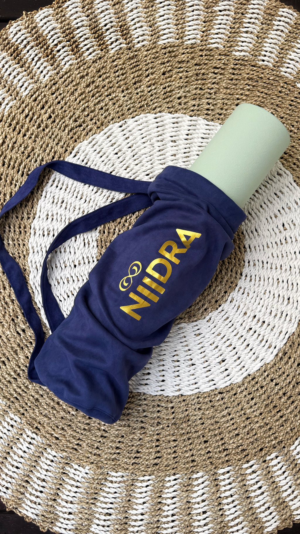 Dark blue yoga mat cover