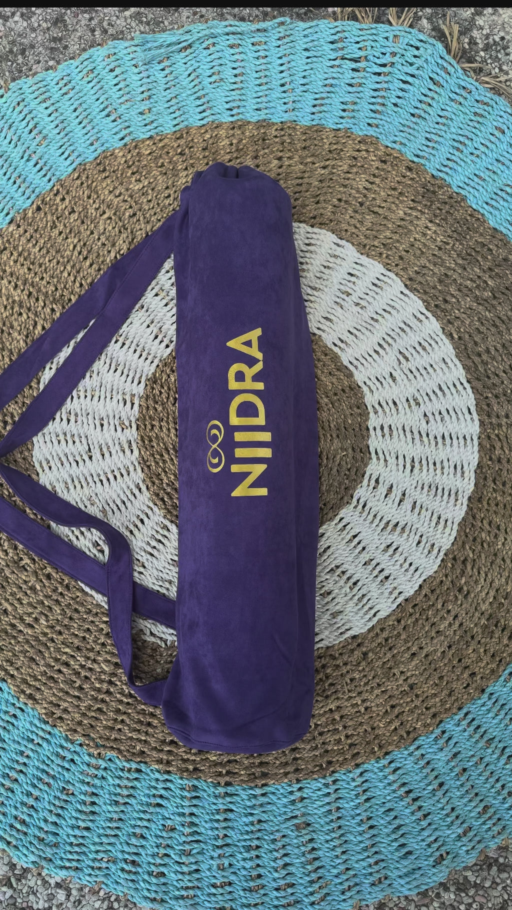 Purple yoga mat cover