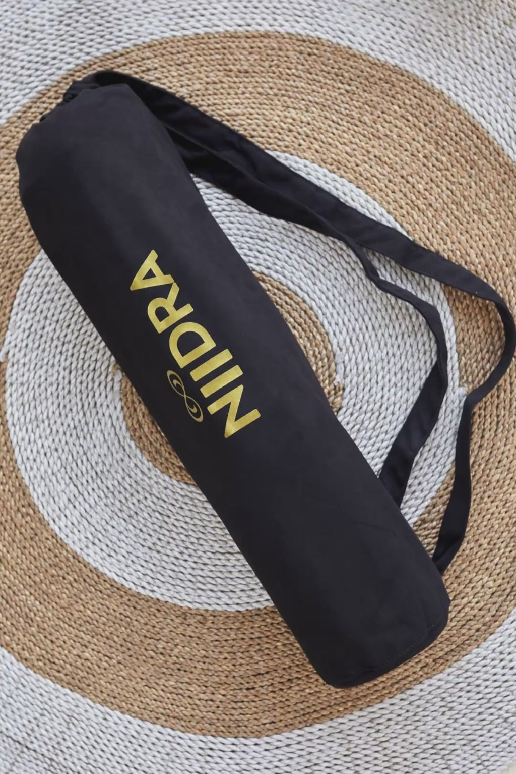 Black yoga mat cover