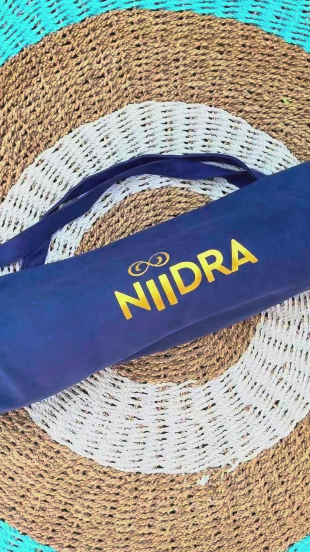 Dark blue yoga mat cover