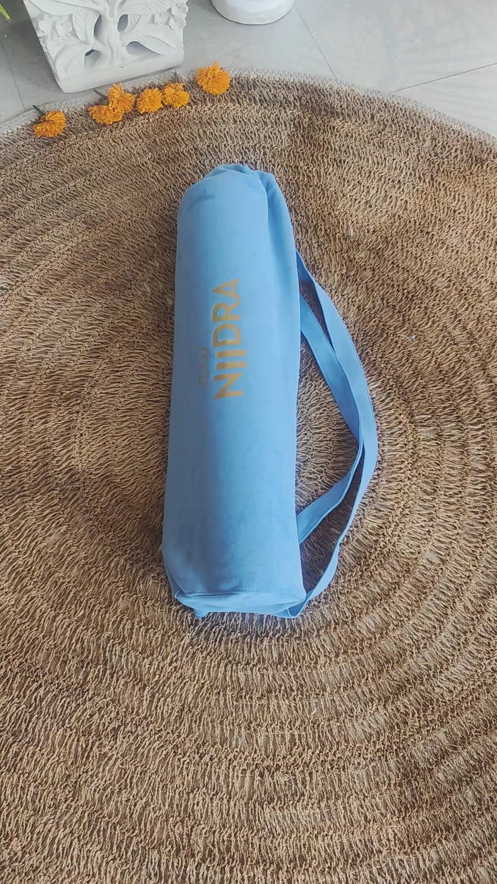 Turquoise yoga mat cover