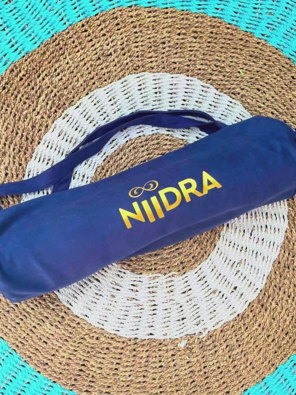 Dark blue yoga mat cover